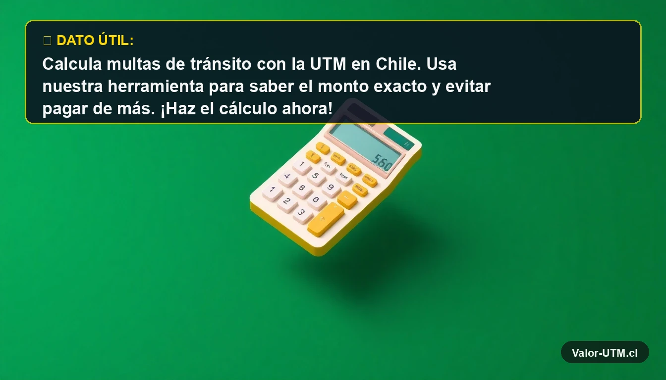 Calculadora moderna y minimalista para calcular multas de tránsito usando el valor UTM en Chile.