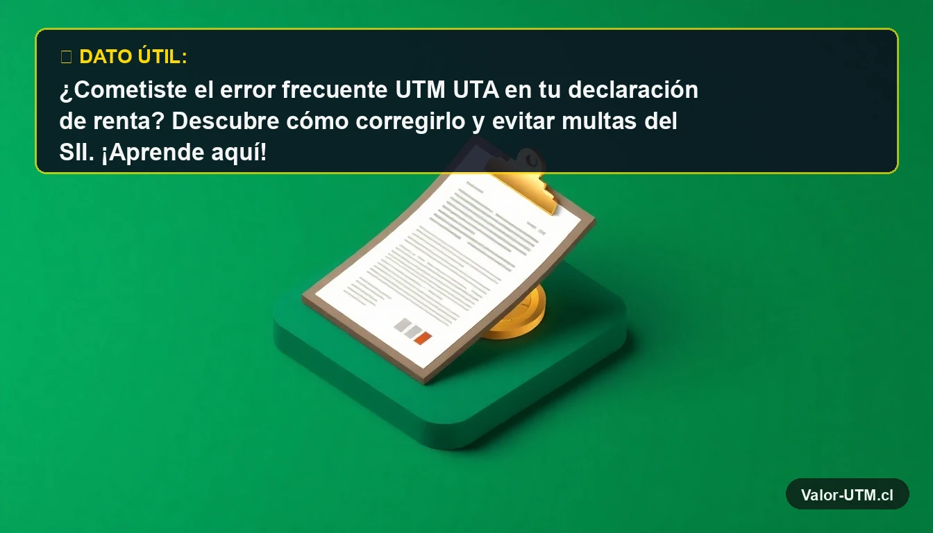 Ilustración 3D de un documento legal y una moneda de oro, representando errores en la declaración de renta en Chile.