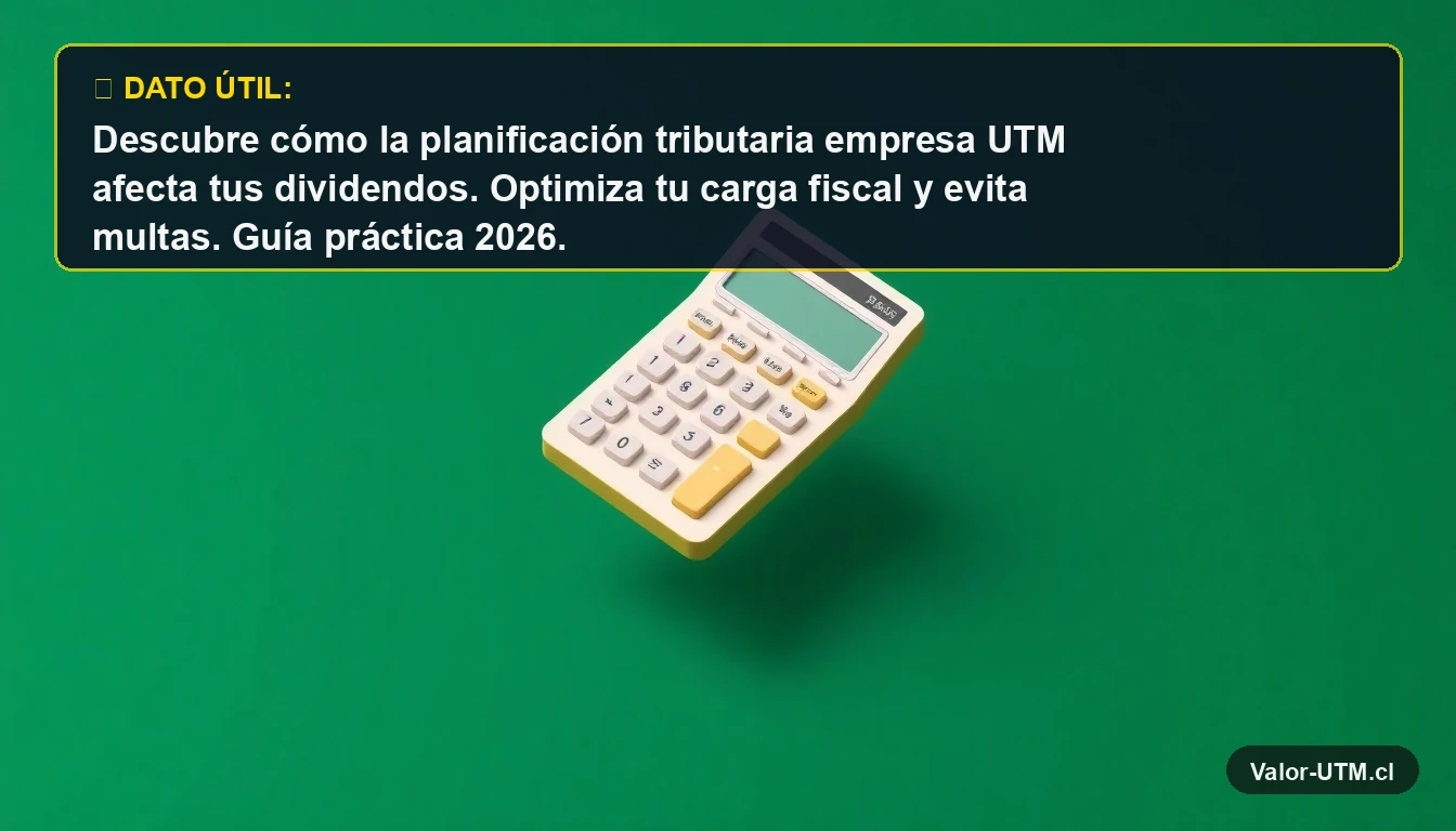 Calculadora moderna 3D representando la planificación tributaria y el cálculo de impuestos en Chile.