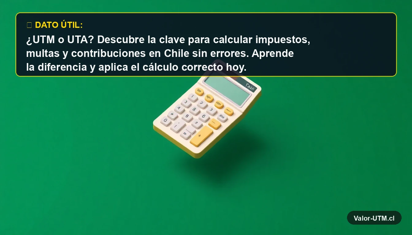 Calculadora moderna 3D para cálculo de impuestos UTM y UTA en Chile